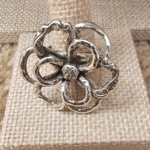Silpada R2784 Flower Power Ring — Retired Openwork Design, Size 8